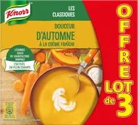 Knorr Soupe Liquide Douceur d'Automne à la Crème Fraîche Brique Lot 3x1L