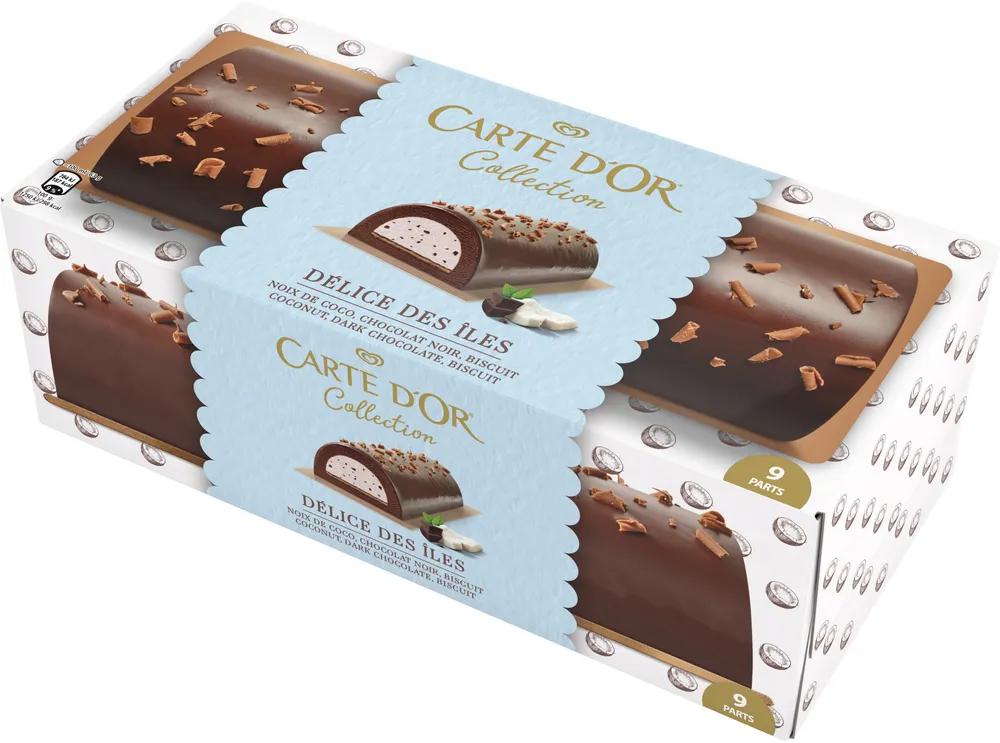 Carte D'or Collection Buche Glacée Délice des Iles 9 parts 900ml