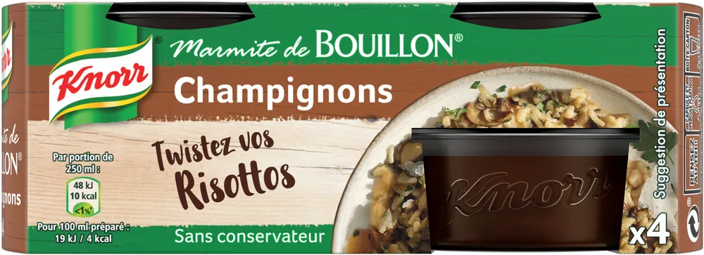 Knorr Marmite de Bouillon Champignons 4 Capsules 112g