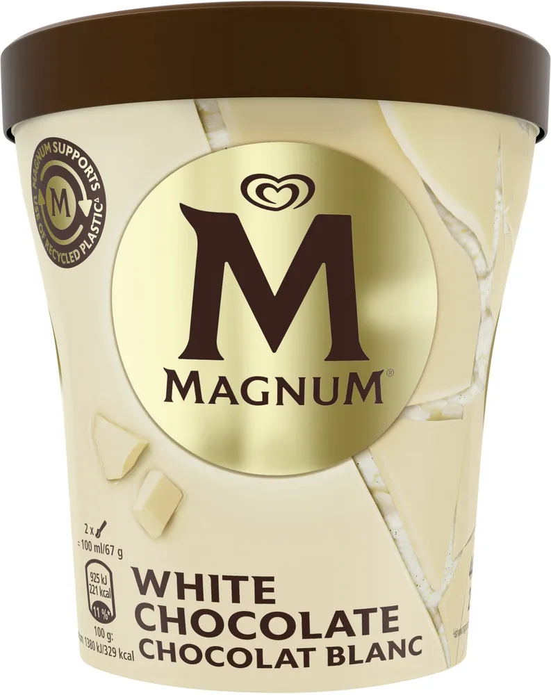 Magnum Glace Pot Vanille Chocolat Blanc 440ml
