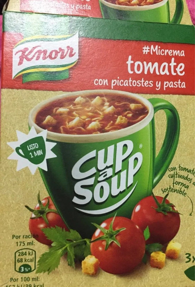 Micrema de tomate con picatostes y pasta envase 54 g