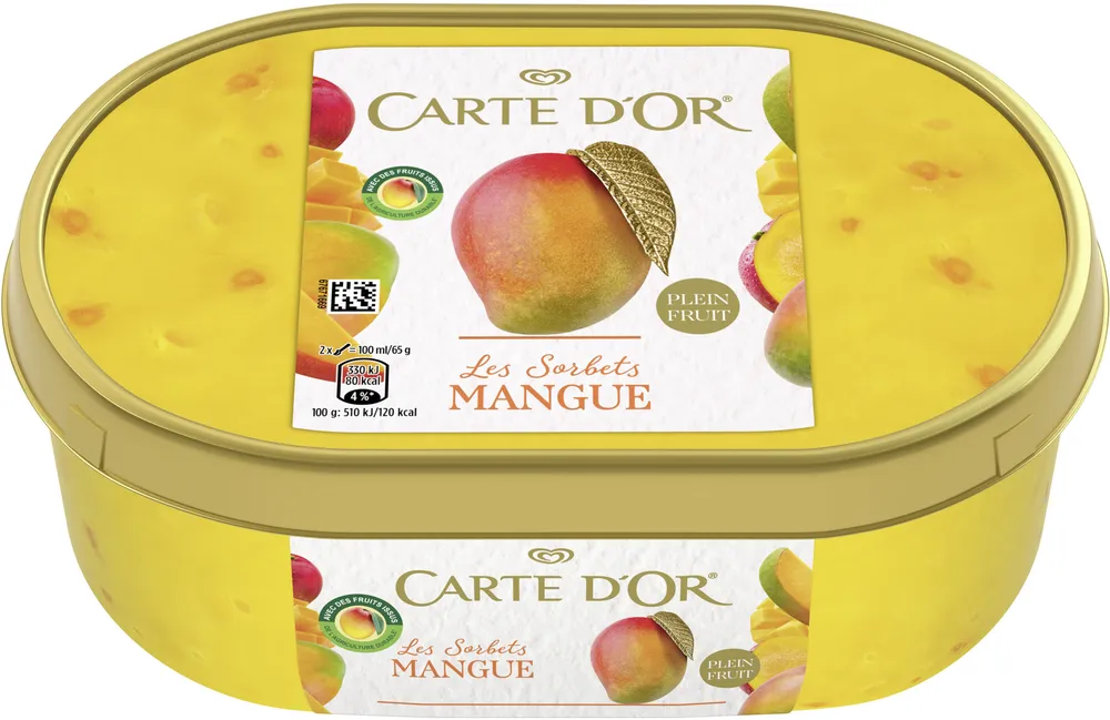 Carte D'or Sorbet Plein Fruit Mangue 1L