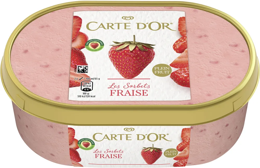 Les Sorbets Fraise, Plein Fruits