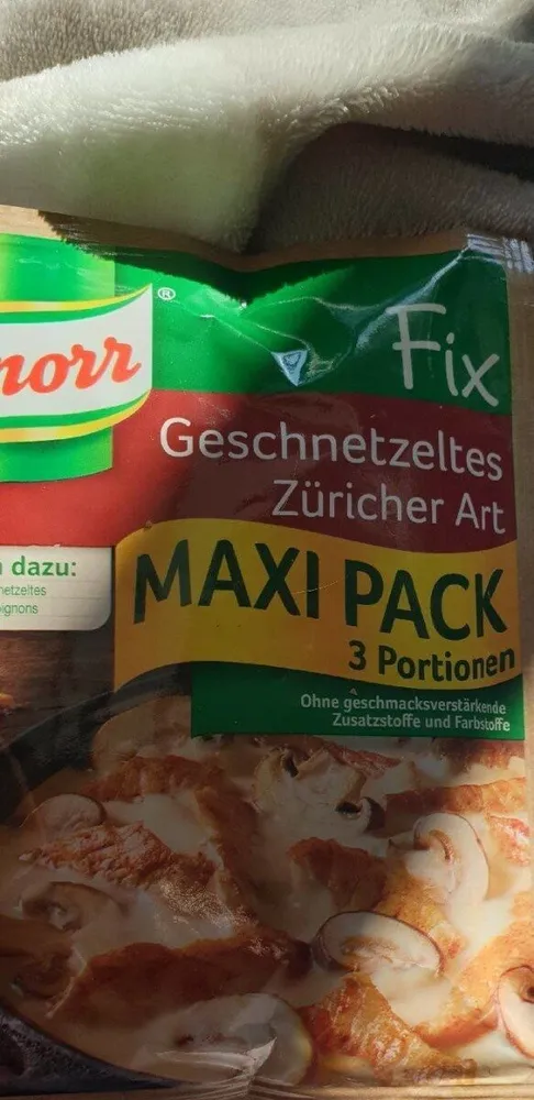 Knorr Fix Geschnetzeltes Züricher Art