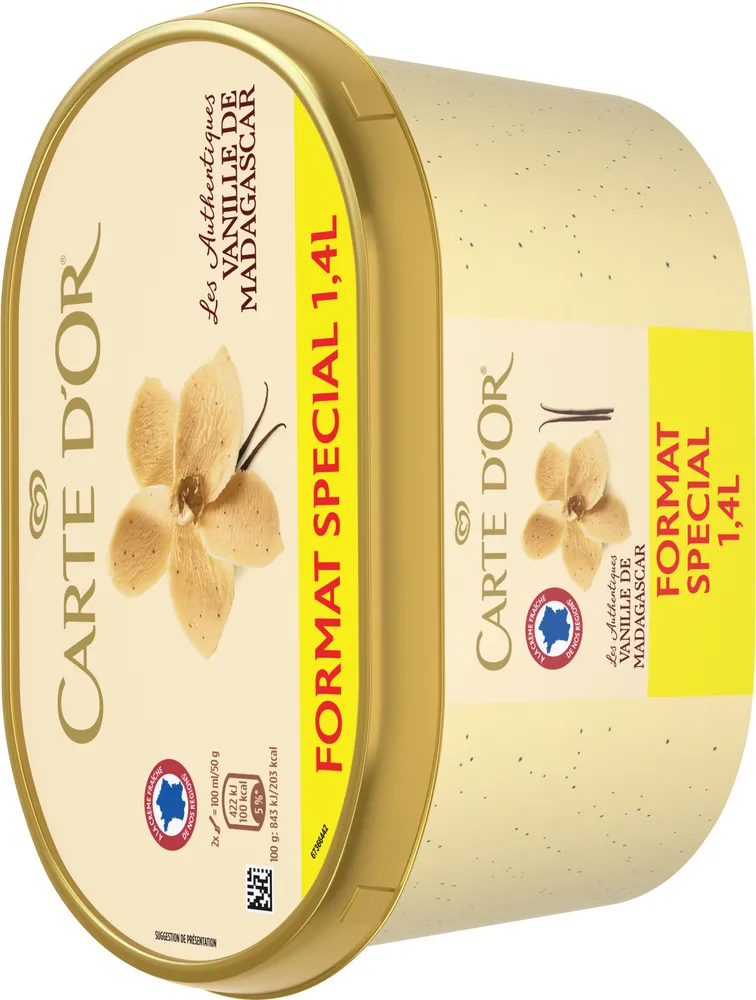 Carte D'or Les Authentiques Glace Vanille de Madagascar 1,4l