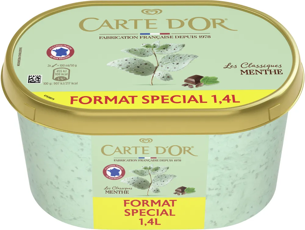 Carte D'or Les Authentiques Glace Menthe Chocolat 1.4l