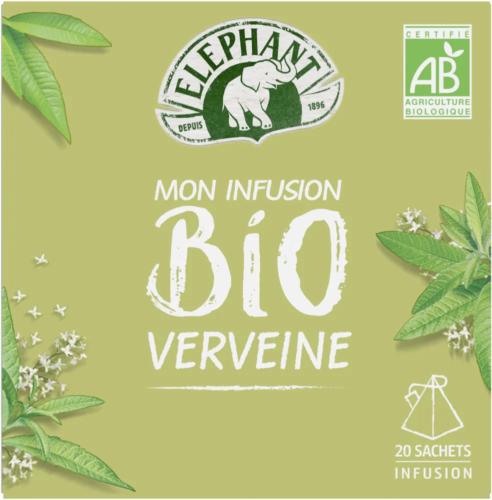 Elephant Tisane Bio Verveine 20 Sachets Pyramid®