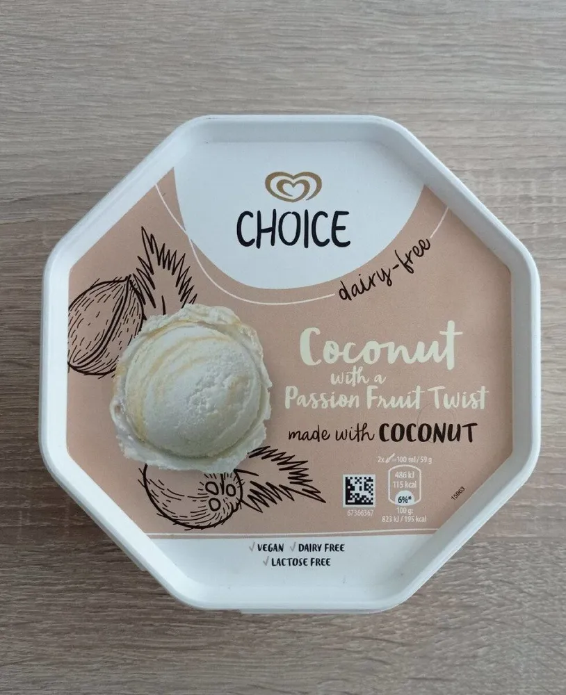 Coconut with a passion fruit twist