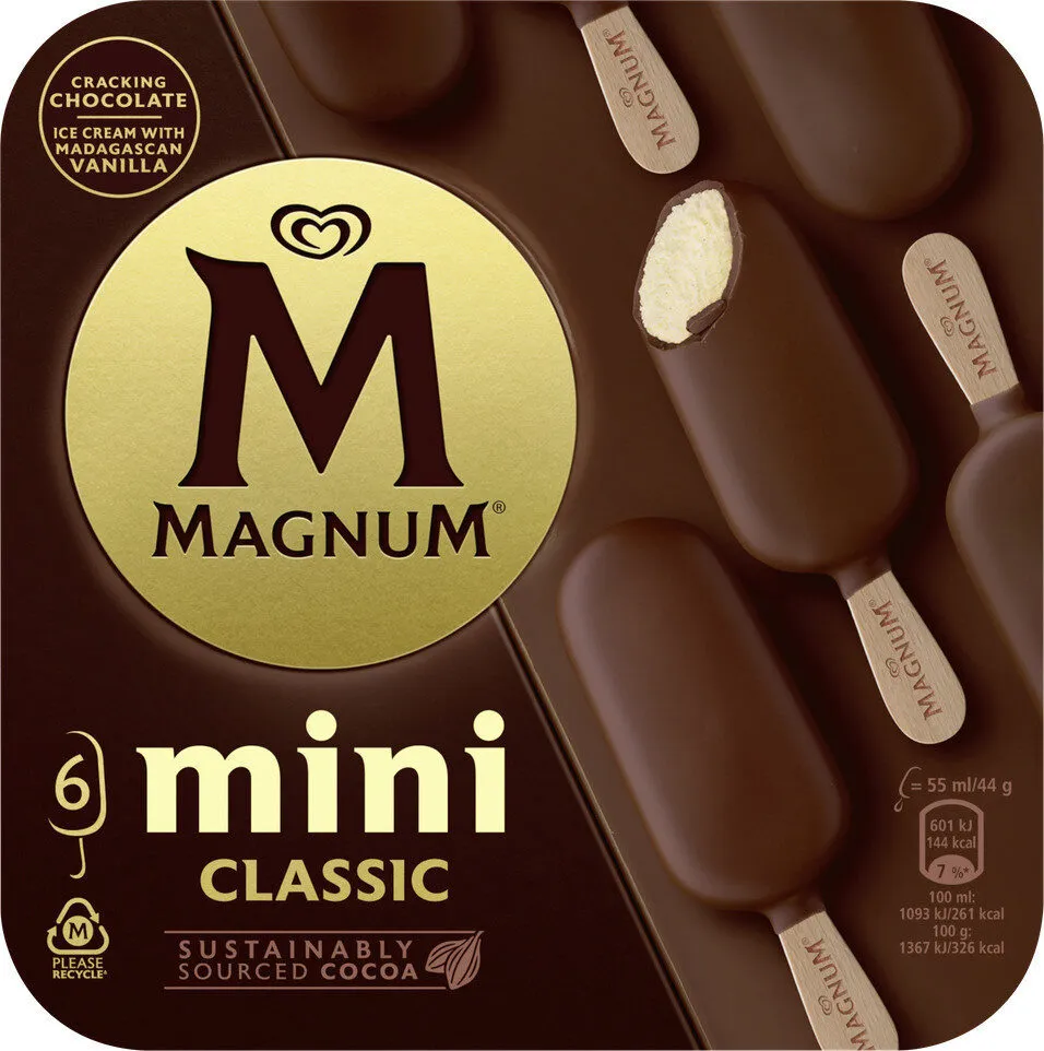 Magnum Glace Bâtonnet Mini Classic x6 330ml