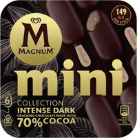 Magnum Glace Bâtonnet Mini Chocolat Noir Intense 6x55ml