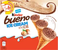 KINDER Glace Cornet Mini Noisettes Chocolat