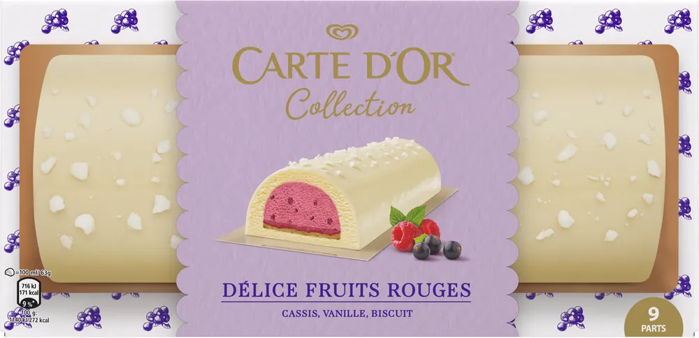 Carte D'or Collection Buche Glacée Délice de Fruits Rouges 900 ML