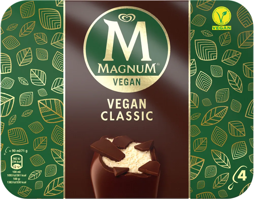 Magnum Glace Batonnet Vegan Classic 4x90ml
