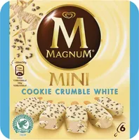 Magnum Mini Batonnet Glace Chocolat Blanc Cookie Crumble x6 360ml