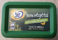 Fruit d'Or 100% Végétal sans huile de palme