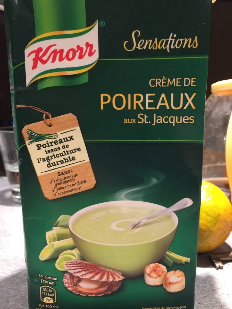 Creme de poireaux aux St hacques