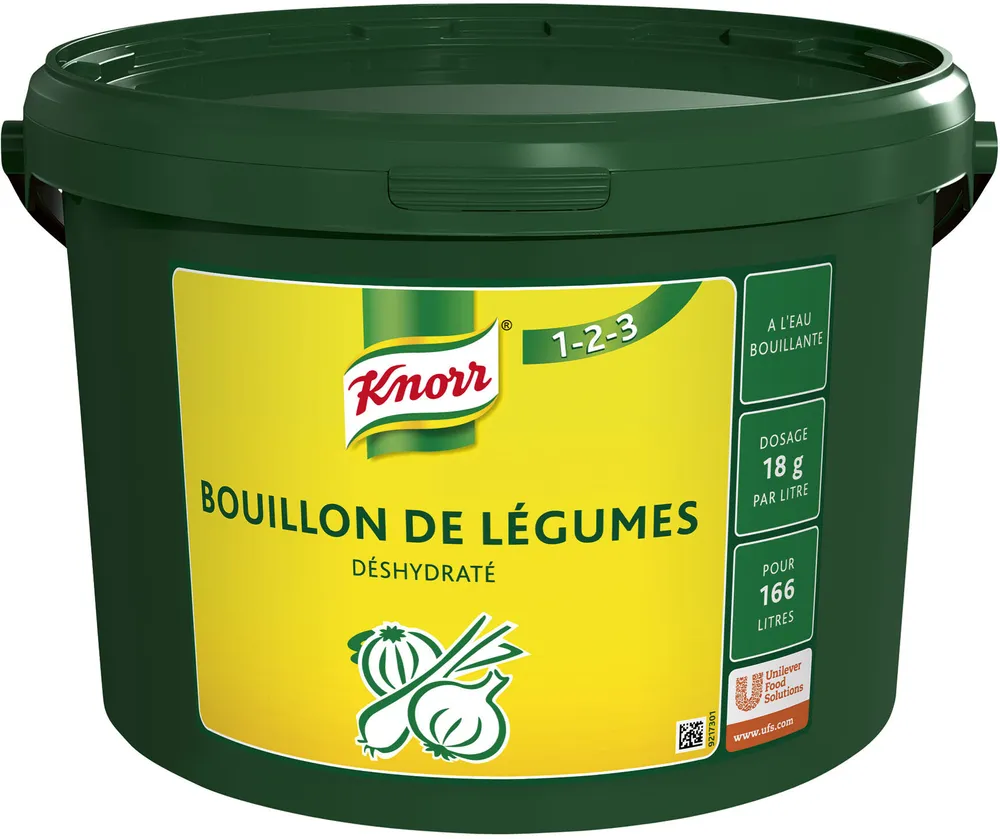 Knorr 123 Bouillon de Légumes déshydraté seau 3kg