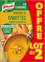 Knorr Soupe Douceur de Carottes Pointe de Noisette 1l Lot x 2