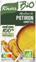 Knorr Soupe Liquide Bio Mouliné de Potiron Carottes 1L