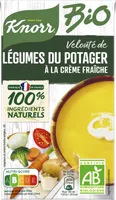 Knorr Soupe Liquide Bio Velouté de Légumes du Potager à la Crème Fraîche 1L