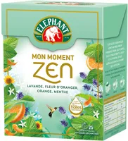 Elephant Mon Moment Zen Infusion Parfum Lavande Fleur d'Oranger Menthe Orange 25 Sachets