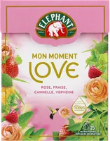 Elephant Mon Moment Love Tisane Parfum Rose Fraise Cannelle Verveine 25 Sachets
