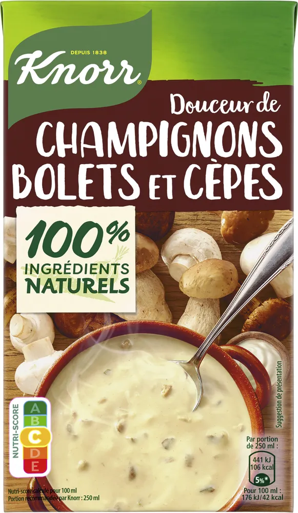 KNORR Soupe Liquide Champignons Bolets & Cèpes 1l