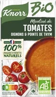 Knorr Soupe Liquide Bio Mouliné de Tomates, Oignons et Pointe Thym 1L