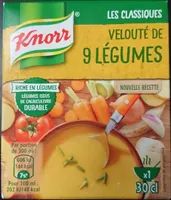 Knorr Soupe Liquide Velouté de 9 Légumes Brique 30cl