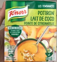 Knorr Soupe Potiron Lait de Coco Citronnelle 30cl