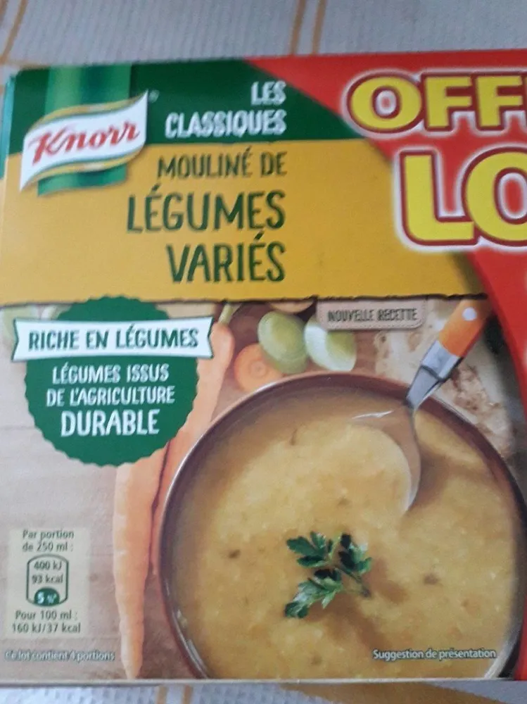 Mouliné de légumes variés