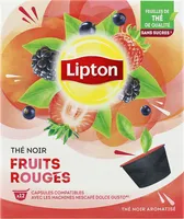 Lipton Thé Noir Fruits Rouges 12 Capsules