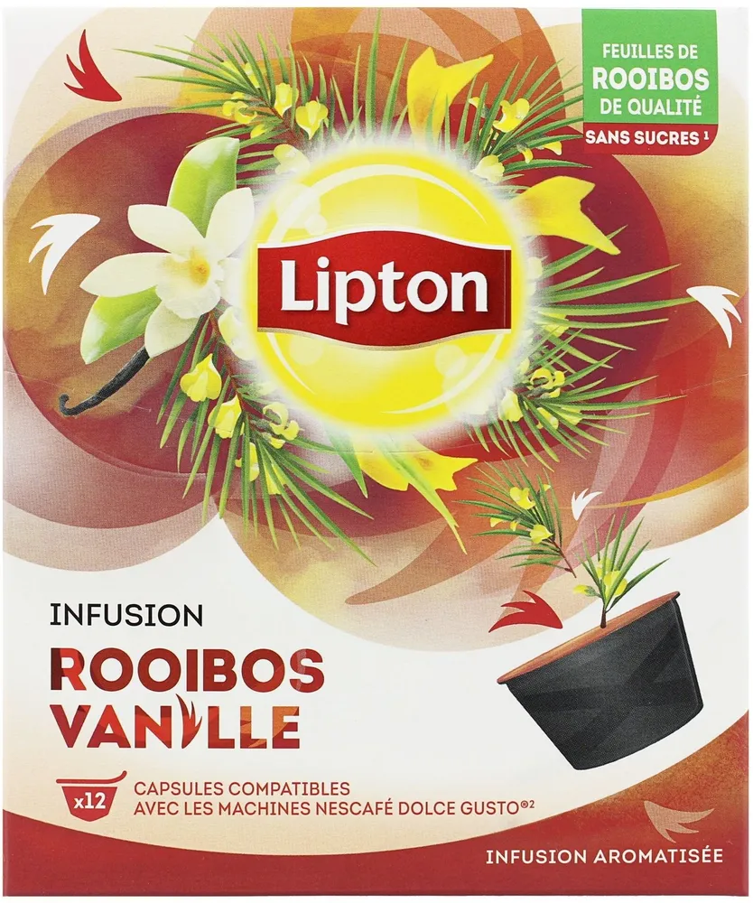 Lipton Infusion Rooibos Vanille 12 Capsules Compatibles Dolce Gusto®