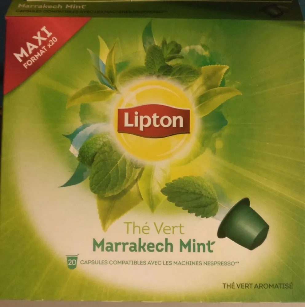 Lipton Thé Vert Menthe Intense 20 Capsules