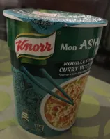 Knorr Mon Asian Pot Plat Déshydraté Nouilles Façon Curry Vert Thaï Légérement Epicé 65g