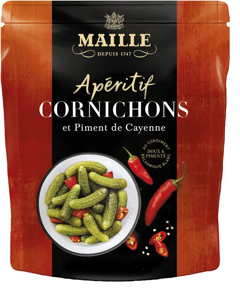 Maille Apéritif Cornichons Piment de Cayenne 100g