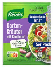 Salat Krönung Gartenkräuter Knoblauch