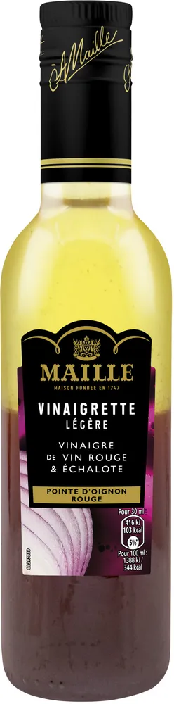 Maille Vinaigrette Légère Vinaigre de Vin Rouge & Échalotes 36cl
