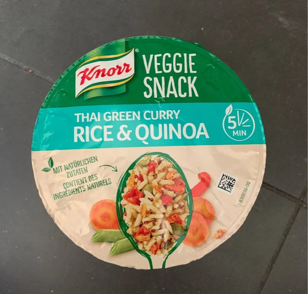 Veggie snack thai green curry