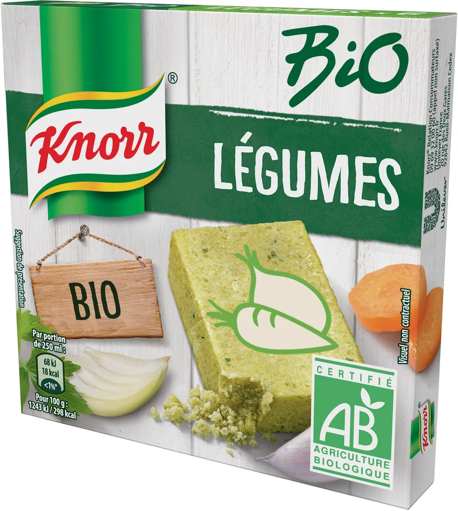 KNORR Bio Bouillon Saveur Légumes 6 Tablettes 60g