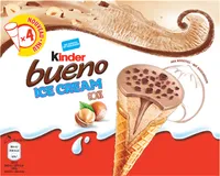 KINDER Bueno Glace Cornet aux Noisettes et Chocolat