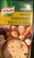 Soupe doiceur de champignons bolets et cepes