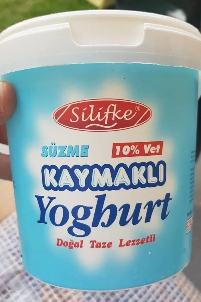 Yoghurt suzme kaymakli