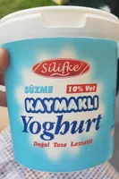 Yoghurt suzme kaymakli