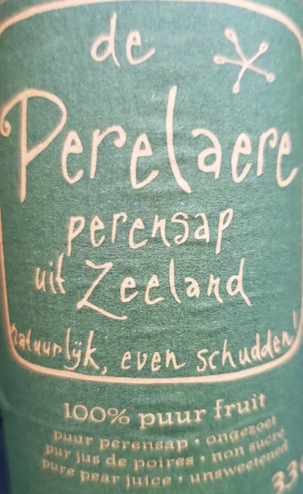 De perelaere perensap uit zeeland