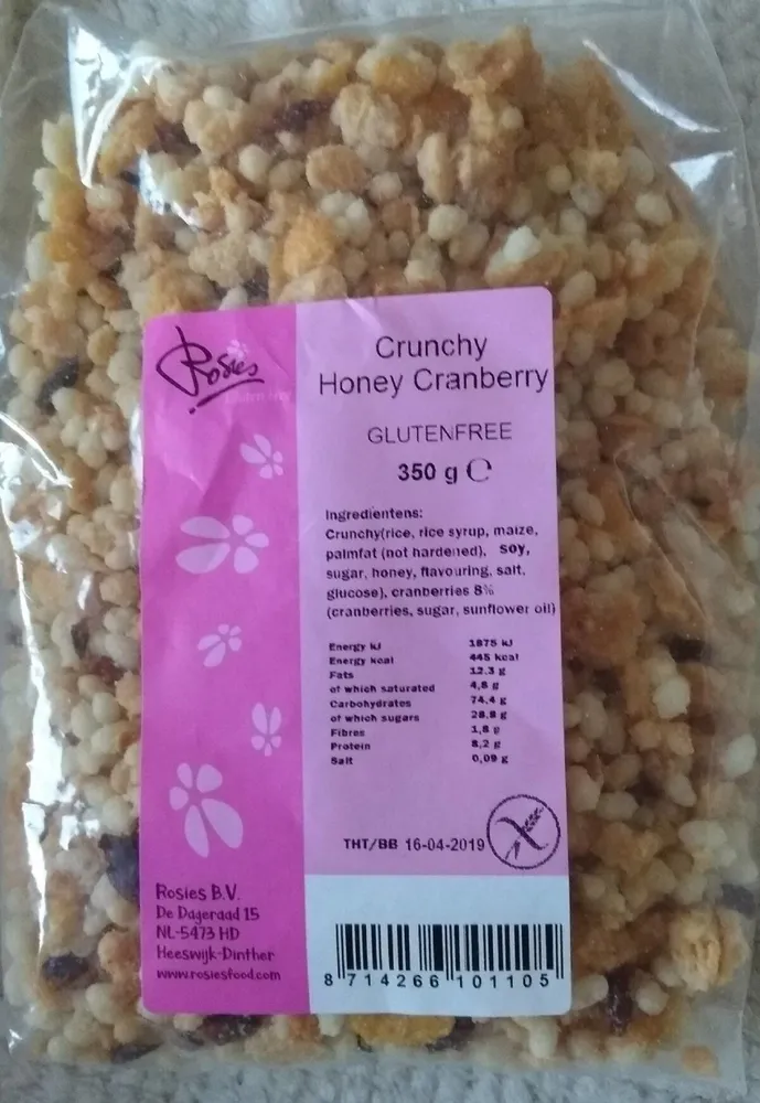 Crunchy Honey Cranberry glutenfree