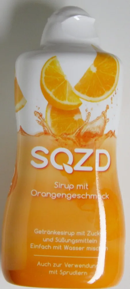 SQZD Sirup mit Orangengeschmack