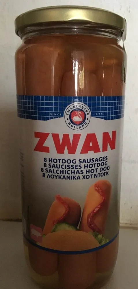 Zwan Pork Hot Dog Sausages Jar 720G