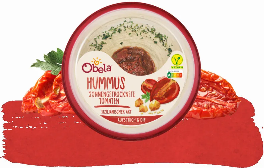 Hummus sonnengetrocknete Tomaten