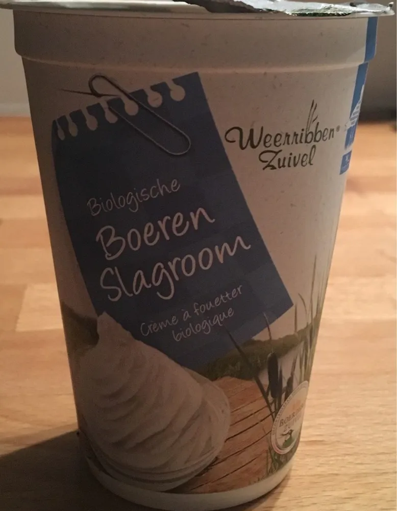 Crème à fouetter biologique